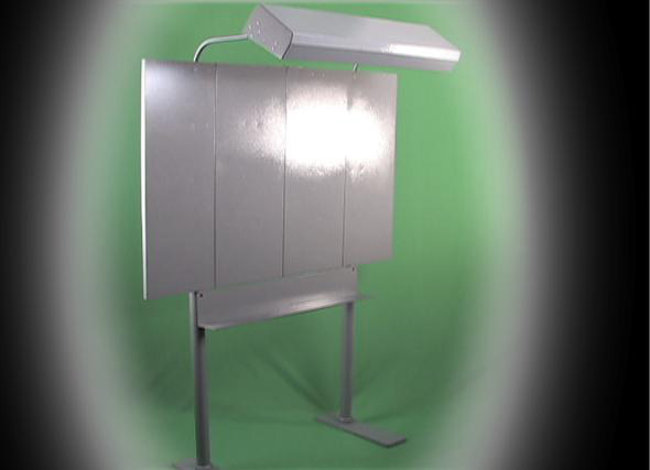 Easels and lighting hoods